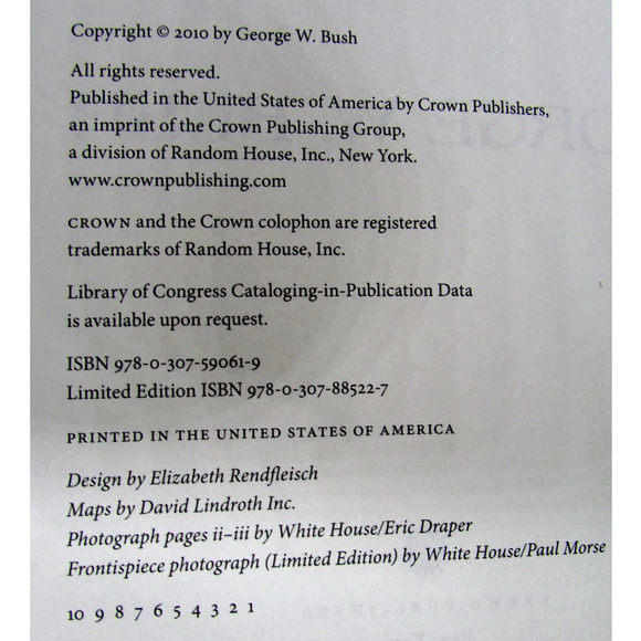 Decision Points Autobiography Pres, George W. Bush - Picture 7 of 9
